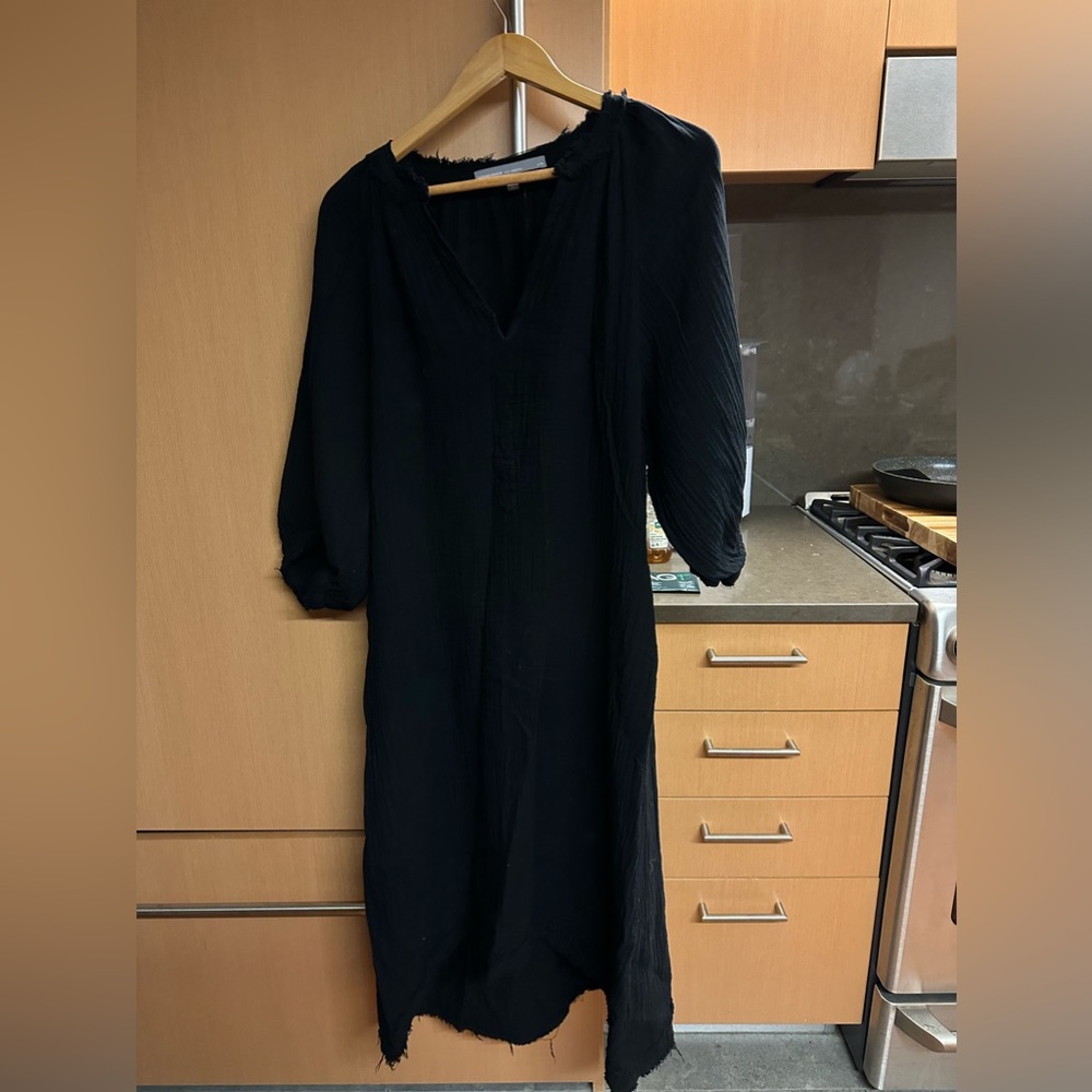 Ocean & Main, Black Gauze Dress (with Pockets!). Size S/M